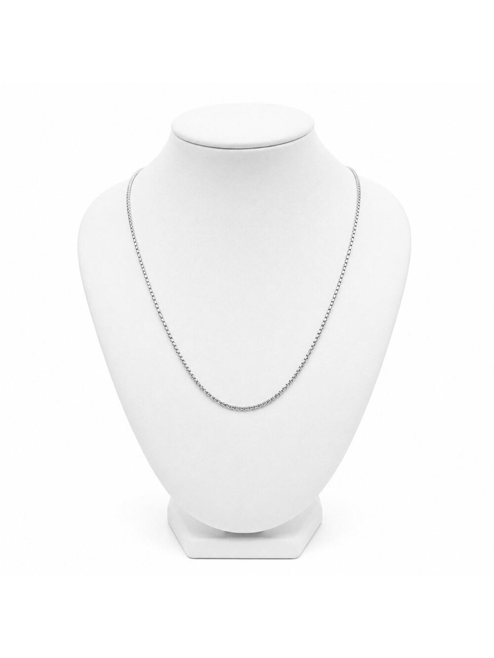 Vincero Box Chain Necklace 2mm 925 Sterling Silver 22” Rhodium Plated NWOT